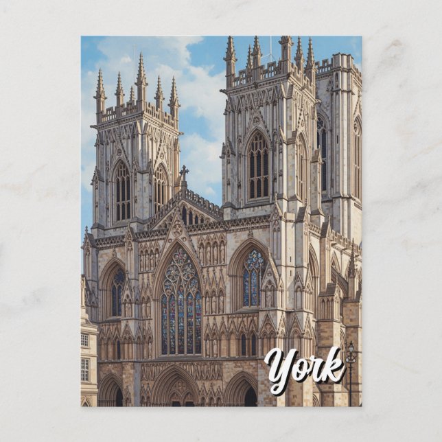 York Minster England Travel Vykort (Framsida)