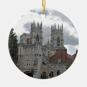 York Minster och Bootham pub Julgransprydnad Keramik