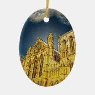 York Minsterspecialeffekt Julgransprydnad Keramik