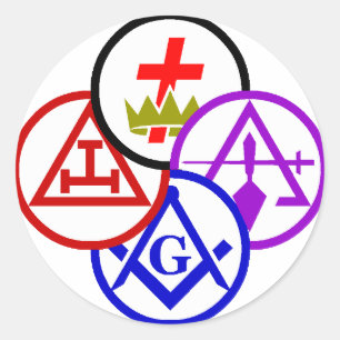 York Rite Bodies Pinjul Logotyp Sticker Runt Klistermärke
