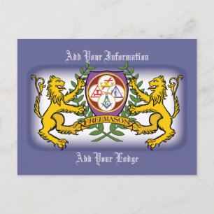 York Rite Lejon Vykort