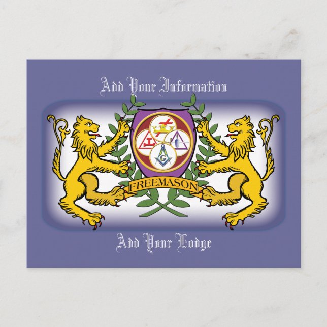 York Rite Lejon Vykort (Framsida)