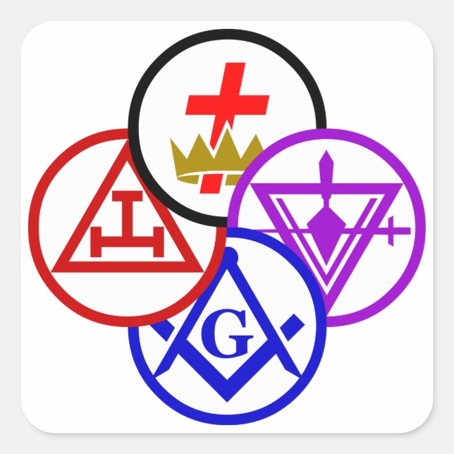 York Rite Pinjul Fyrkantigt Klistermärke (Framsida)