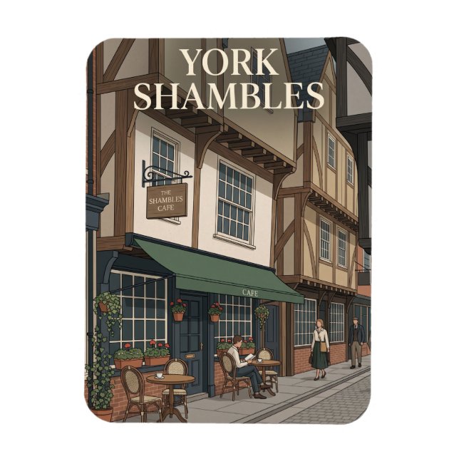 York Shambles England Magnet (Vertikal)
