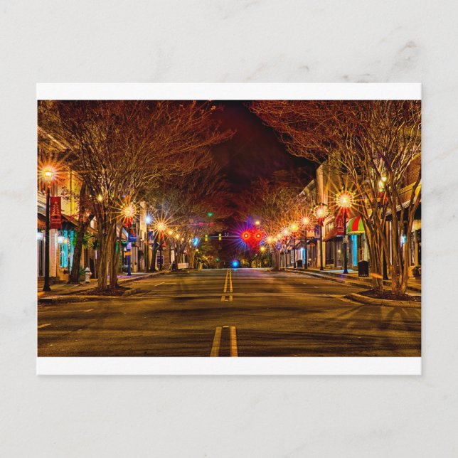 York South carolinawhite ro city christmas light Helg Vykort (Framsida)