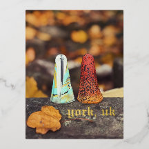 York Spöken UK Foil Postcard Halloween Spooky