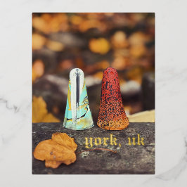 York Spöken UK Foil Postcard Halloween Spooky