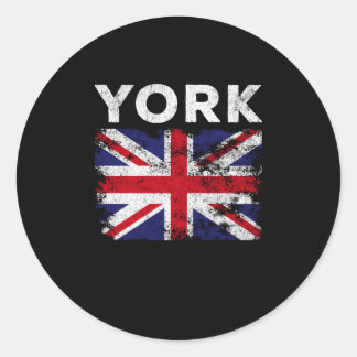 York UK Flagga England Souvenir Runt Klistermärke