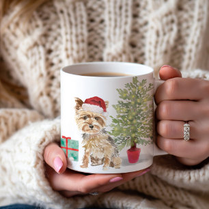Yorkie 1:a juldagen Personlig Kaffemugg