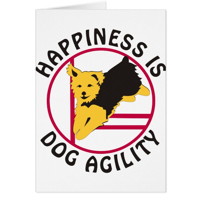 Yorkie Agilitylycka Hälsningskort (Framsidan)