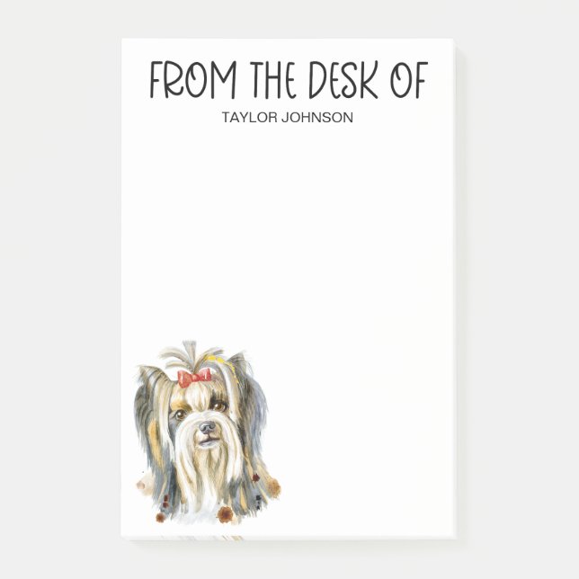 Yorkie Älskare Post-it Block (Framsida)