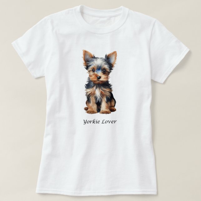 Yorkie Älskare Shirt - Cute Yorkie Shirt T (Design framsida)