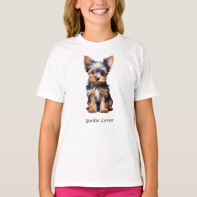 Yorkie Älskare Shirt - Cute Yorkie Shirt T Shirt (Framsida)