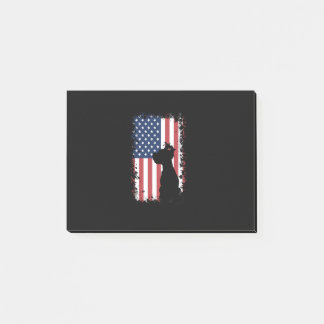 Yorkie amerikanska flagganSilhouette Post-it Block