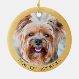 Yorkie Angel Personlig Memorial Julgransprydnad Keramik