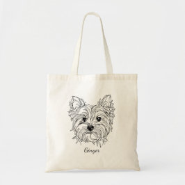 Yorkie Anpassade Tote Bag | Yorkshire Terrier Tygkasse