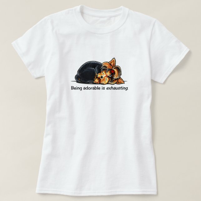 Yorkie är en bra bild av T-Shirt (Design framsida)