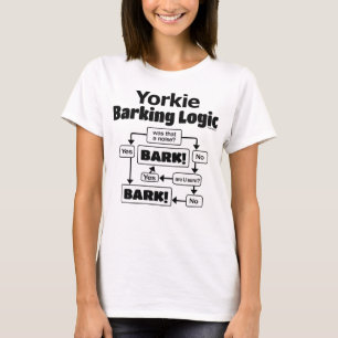 Yorkie Barking Logic T Shirt