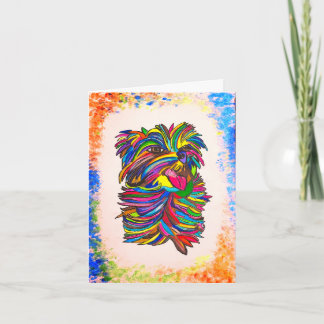 Yorkie BG blankgratulationskort Kort