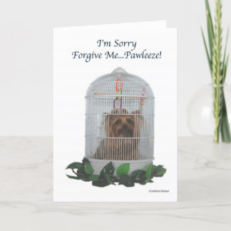 Yorkie Birdcage Förlåt Kort