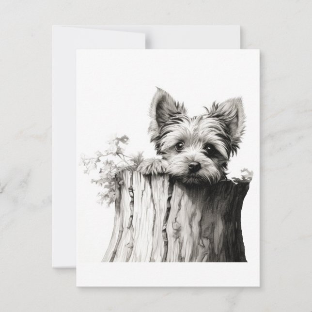 Yorkie Blank Note-kort Tack Kort (Framsida)