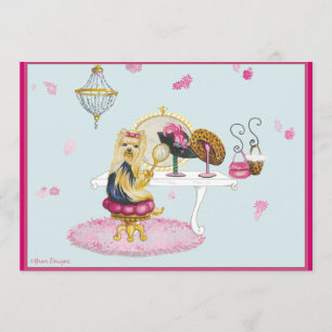 Yorkie Boudoir-inbjudan Inbjudningar
