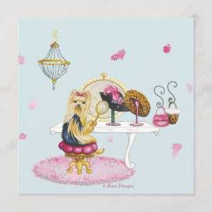 Yorkie Boudoir-inbjudan Inbjudningar