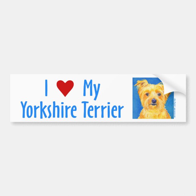 Yorkie Bumper Sticker - "Sammy" Bildekal (Framsidan)