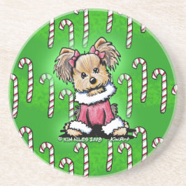 Yorkie Candy cane Cutie Underlägg II