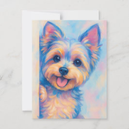 Yorkie Card - tomt Vykort