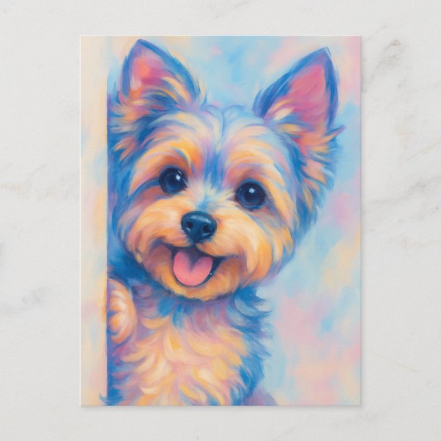 Yorkie Card - tomt Vykort (Framsida)