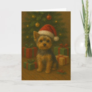 Yorkie Christmas Card Kort