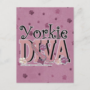 Yorkie DIVA Vykort