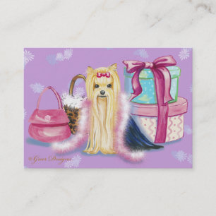 Yorkie Dress UP Visitkort