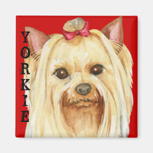 Yorkie Färg Block Magnet