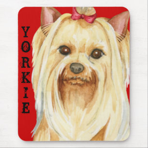 Yorkie Färg Block Mouse Pad Musmatta