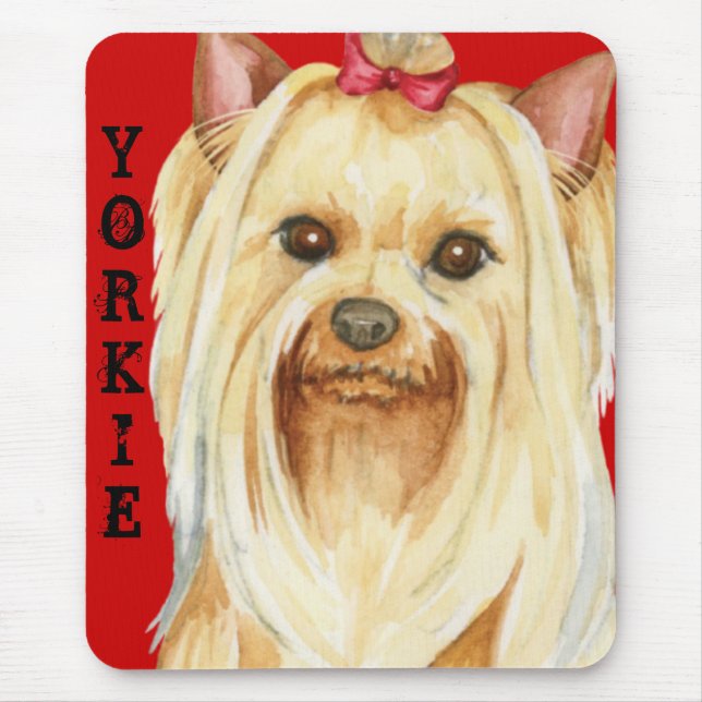 Yorkie Färg Block Mouse Pad Musmatta (Framsidan)