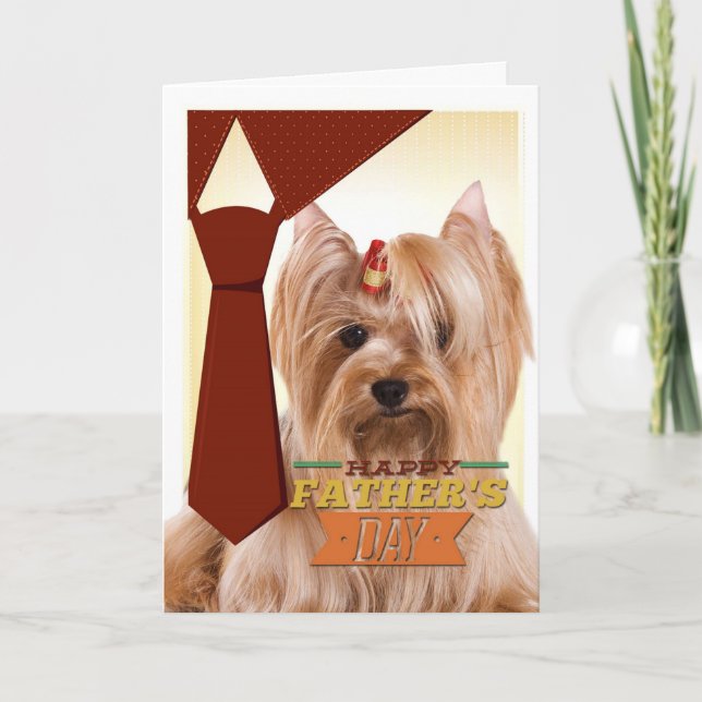 Yorkie Fars dag Card Kort (Framsida)