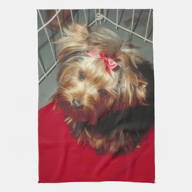 Yorkie för Yorkshire Terrier kökshandduk (Vertikal)