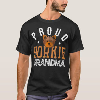 Yorkie Grandma Funny Yorkshire Terrier Hund älskar T Shirt