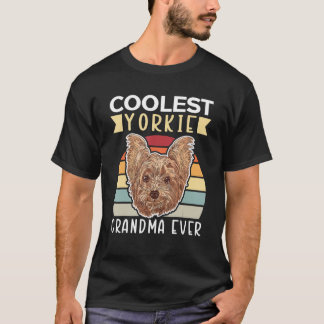 Yorkie Grandma Hundägare Yorkshire Terrier T Shirt