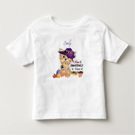 Yorkie har en Pawsitive Happy halloween T Shirt