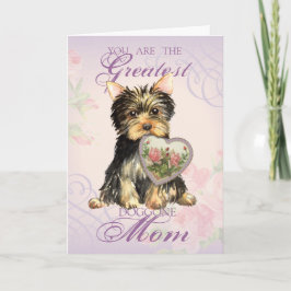 Yorkie Heart Mamma Kort