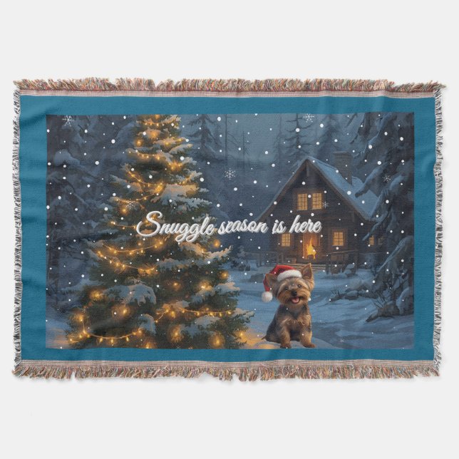 Yorkie Helgdag Blanket Filt (Framsidan)