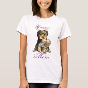 Yorkie hjärtamamma tee shirt