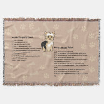 Yorkie House Regler Throw Blanket