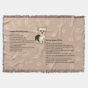 Yorkie House Regler Throw Blanket Mysfilt