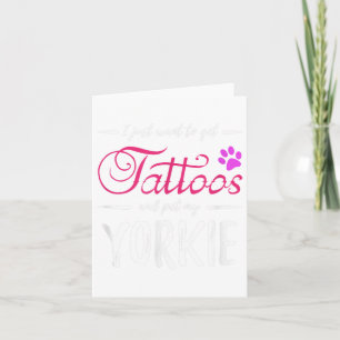 Yorkie Hund älskare Tattoo Rolig hund Mamma Gift I Kort
