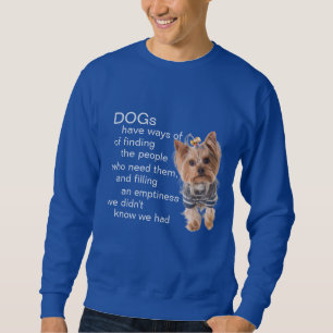 Yorkie Hund Citat Lång Ärmad Tröja
