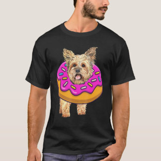 Yorkie Hund Donut Doughnut Bakers Birthday Girls T Shirt